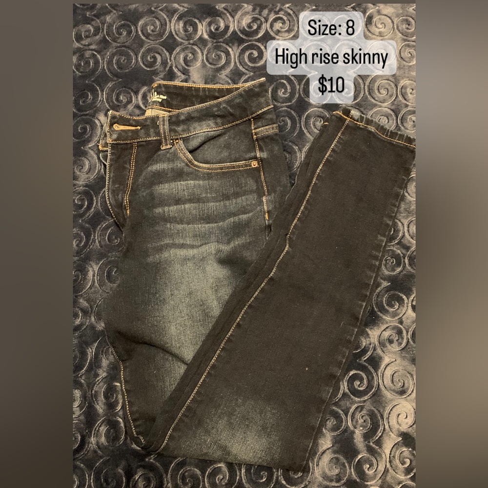 High rise skinny jeans